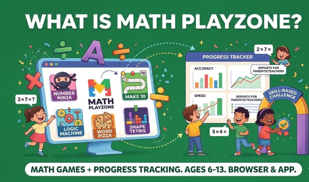 What Is Math Playzone? Math Playzone overview covering the educational math game platform's features, popular games, progress tracking tools, teaching tips, and comparisons with alternatives.
