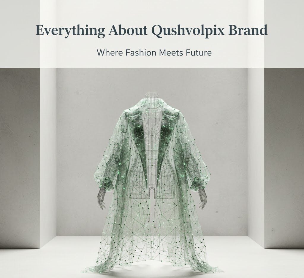Everything About Qushvolpix Brand Bar charts comparing Qushvolpix sustainability metrics and performance KPIs against industry averages, highlighting resource savings, CO₂ reduction, retention, and repeat purchase rates.