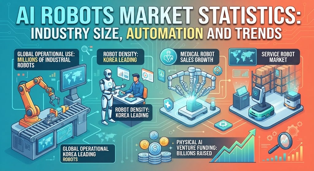 AI robots market statistics and automation trends in 2026