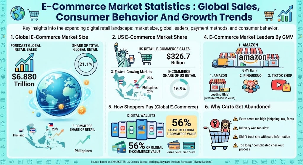 E-Commerce Market Statistics 2026: Global Sales, Consumer Behavior And ...