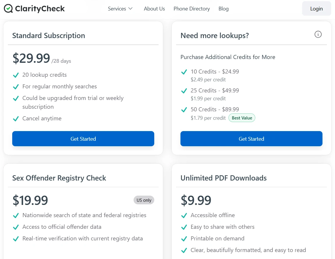 ClarityCheck Pricing