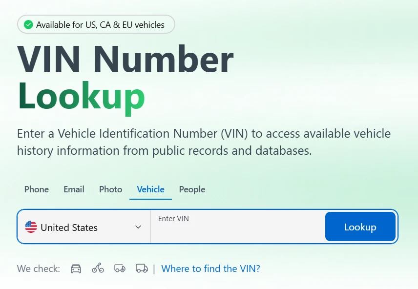 Vehicle (VIN) Lookup