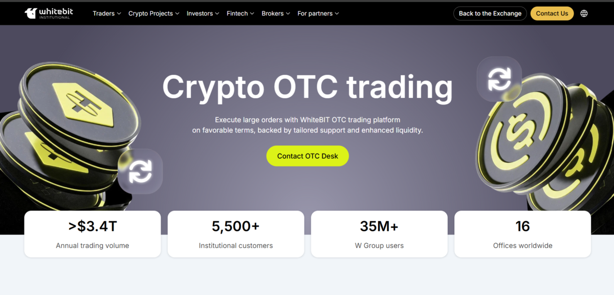 WhiteBIT for Personal Support and Large Orders